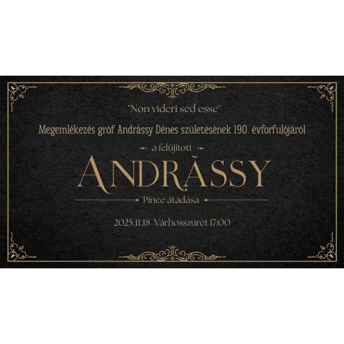 A felújított Andrássy pince átadása