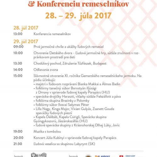 XI. Gemerský remeselnícky jarmok a konferencia